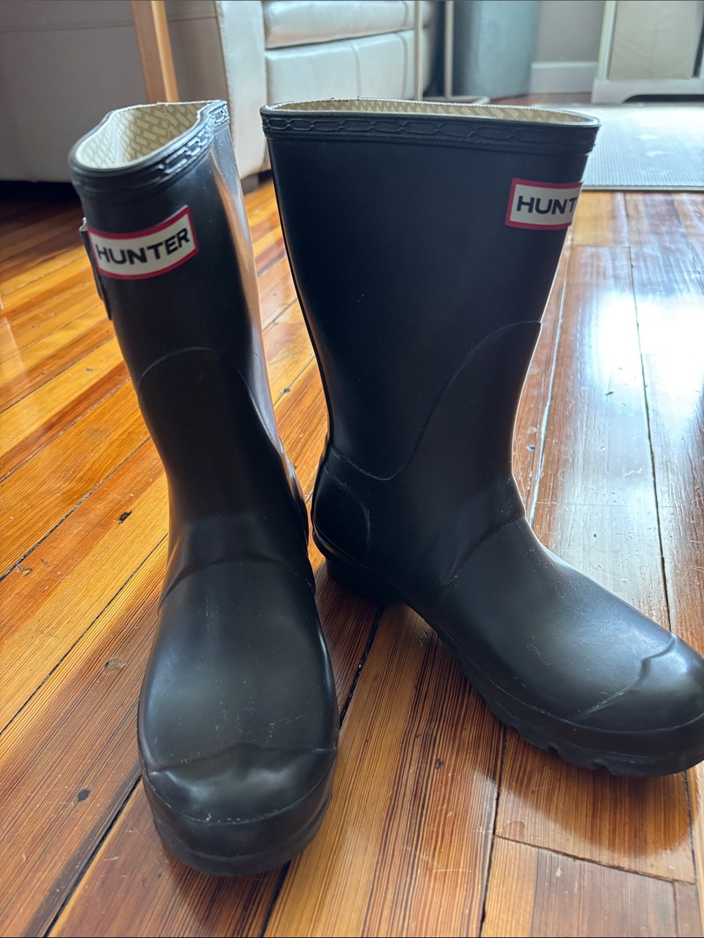 Hunter Black Waterproof Mid-Calf Boots